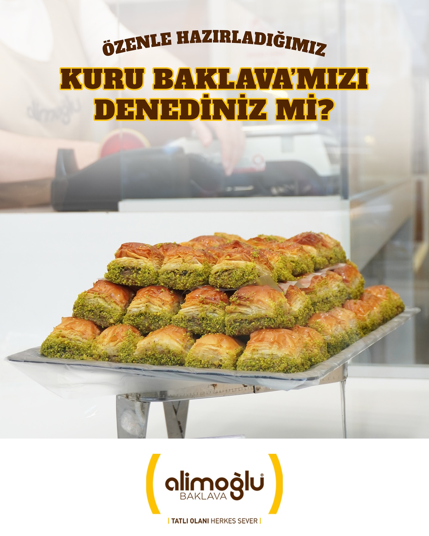 Alimoğlu fıstıklı kuru baklava