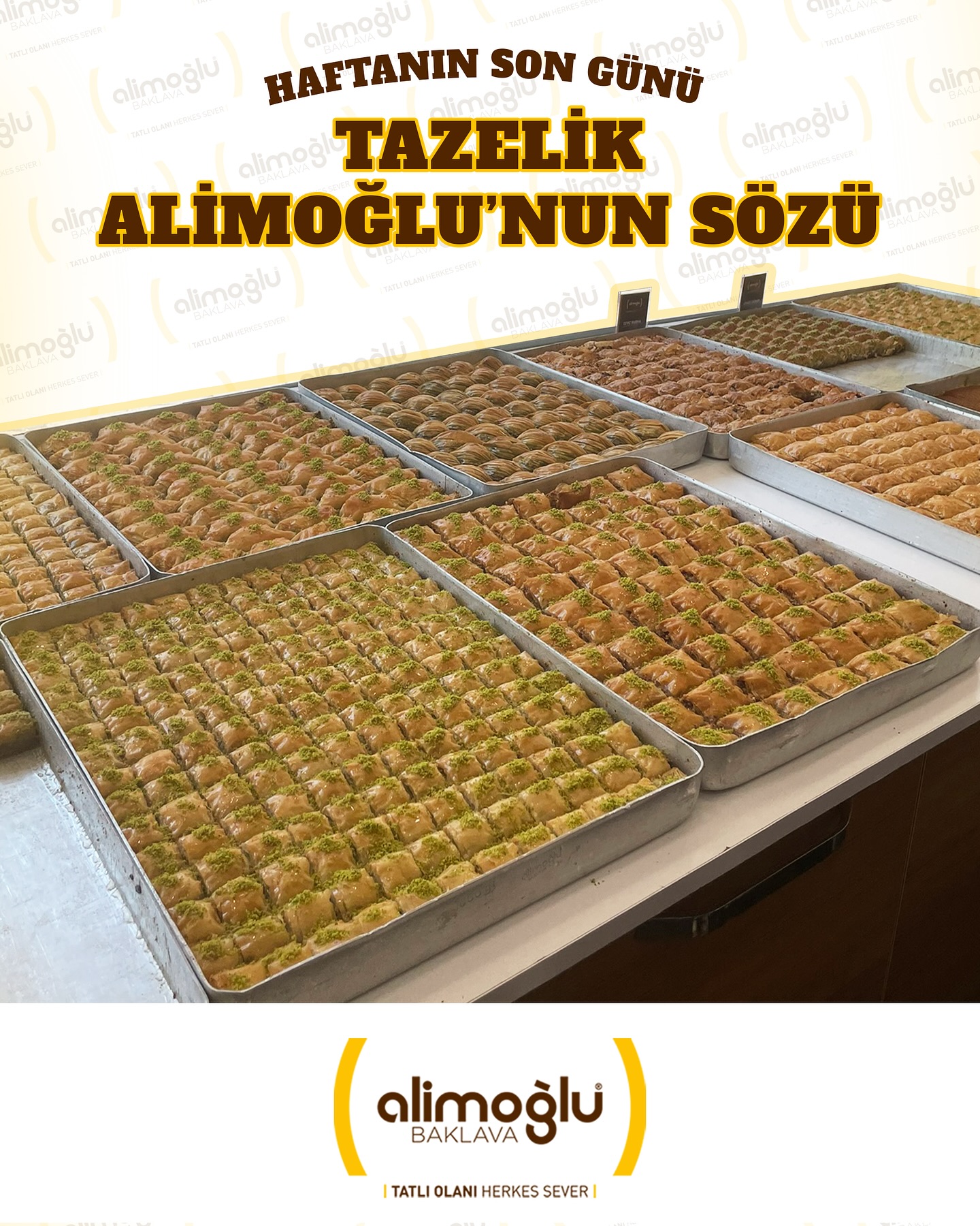 Alimoğlu karışık baklava tepsileri